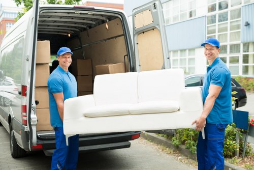 Man with van service helping with local moving in Brompton