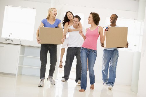 Commercial moving team planning a business relocation in Brompton