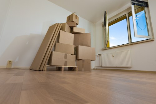 Removal van loading based on cubic-yard estimate