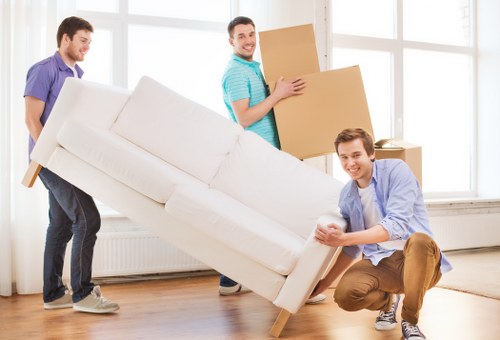 Securely loaded removals vehicle for safe transport
