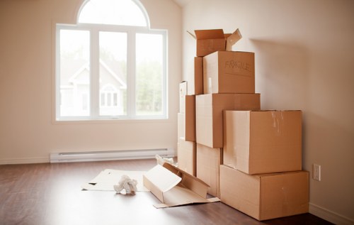 Careful loading of furniture during a Brompton home move