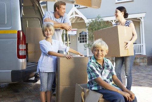 Loading furniture into a van for a Brompton collection